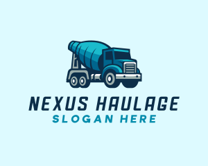 Cement Mixer Truck logo design