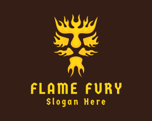 Gold Lion Flame logo