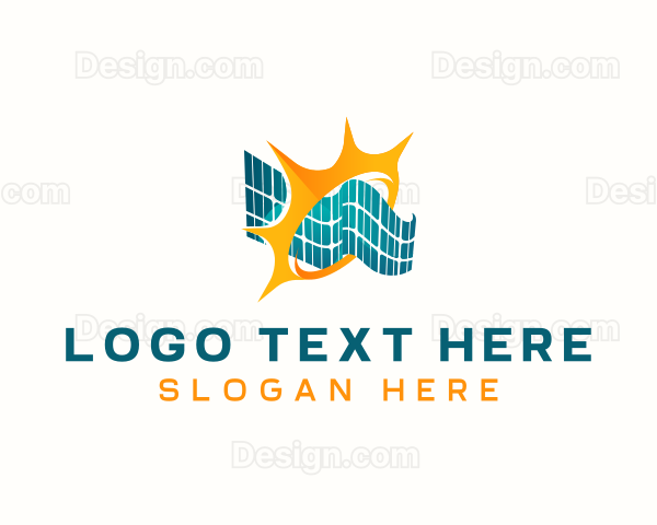 Solar Panel Renewable Energy Logo