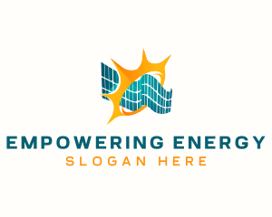 Solar Panel Renewable Energy logo design