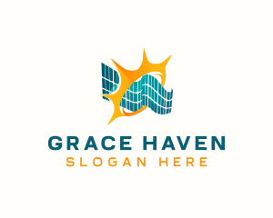 Solar Panel Renewable Energy logo