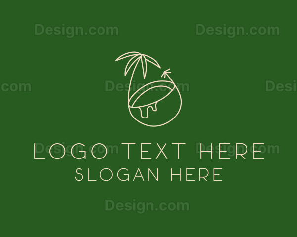 Tropical Coconut Tree Logo