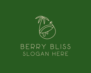 Tropical Coconut Tree logo design