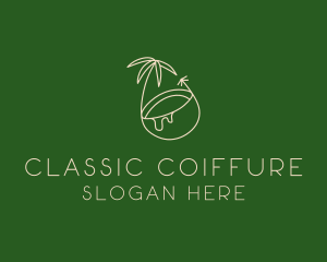 Tropical Coconut Tree logo design