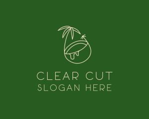 Tropical Coconut Tree logo design