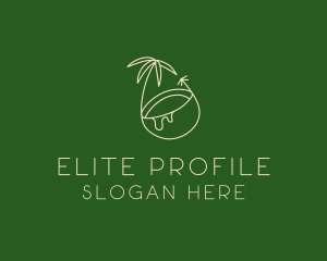 Tropical Coconut Tree logo design