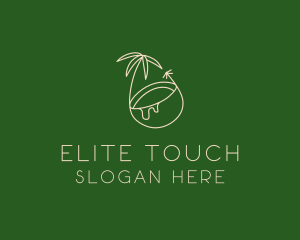 Tropical Coconut Tree logo design