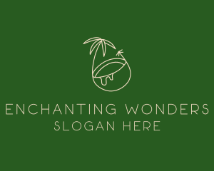 Tropical Coconut Tree logo design