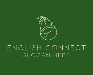 Tropical Coconut Tree logo design