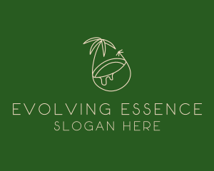 Tropical Coconut Tree logo design