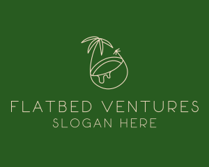 Tropical Coconut Tree logo design