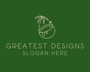 Tropical Coconut Tree logo design