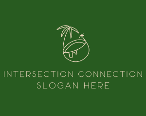 Tropical Coconut Tree logo design