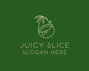 Tropical Coconut Tree logo design