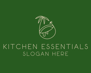 Tropical Coconut Tree logo design