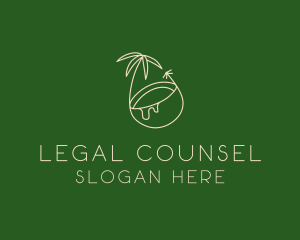 Tropical Coconut Tree logo