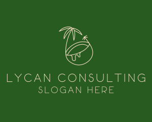 Tropical Coconut Tree logo design