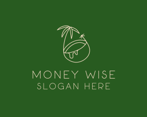 Tropical Coconut Tree logo design