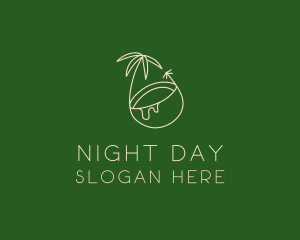 Tropical Coconut Tree logo design