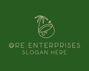 Tropical Coconut Tree logo design