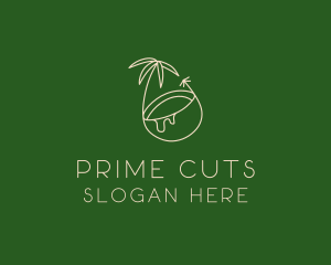 Tropical Coconut Tree logo design