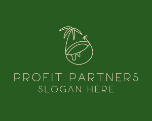 Tropical Coconut Tree logo design