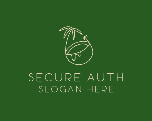 Tropical Coconut Tree logo design