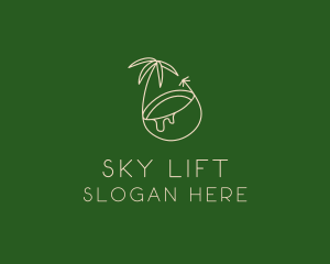 Tropical Coconut Tree logo design