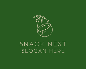 Tropical Coconut Tree logo design