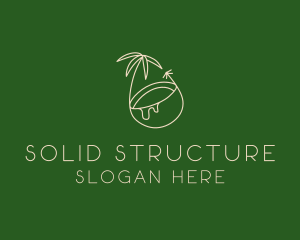 Tropical Coconut Tree logo design