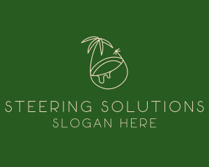 Tropical Coconut Tree logo design