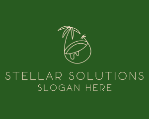 Tropical Coconut Tree logo design