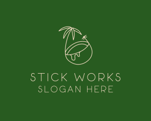 Tropical Coconut Tree logo design