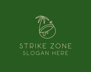 Tropical Coconut Tree logo design