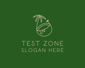 Tropical Coconut Tree logo design