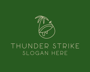 Tropical Coconut Tree logo design