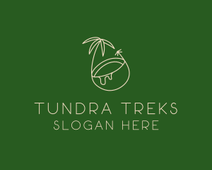 Tropical Coconut Tree logo design