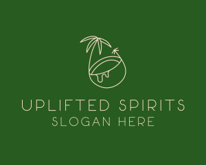 Tropical Coconut Tree logo design