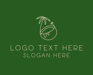 Calm - Tropical Coconut Tree logo design