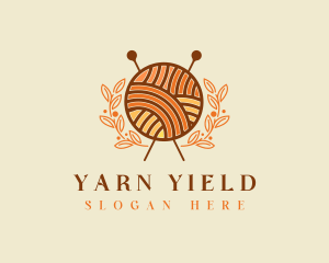 Yarn Ball Crochet logo design