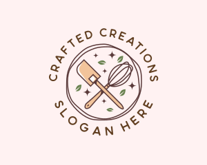 Whisk Spatula Homemade Pastry logo design