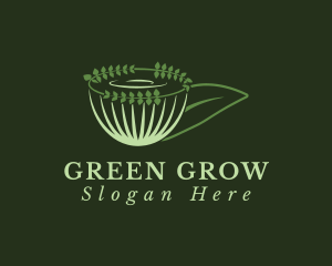 Organic Green Tea Cup logo design