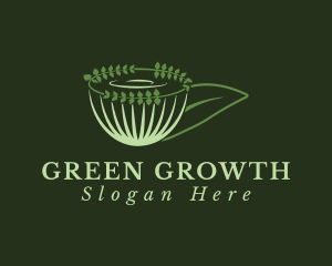 Organic Green Tea Cup logo design