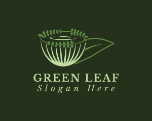 Organic Green Tea Cup logo