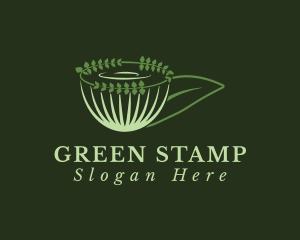 Organic Green Tea Cup logo design