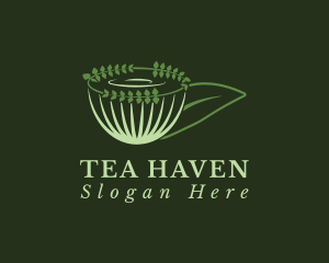 Organic Green Tea Cup logo design