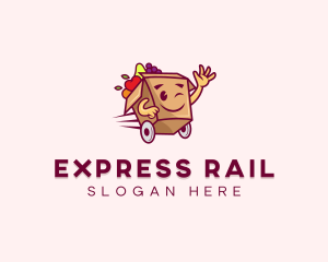 Express Fruit Box Cart logo design