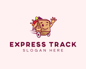 Express Fruit Box Cart logo design