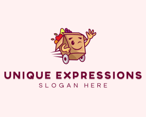 Express Fruit Box Cart logo design