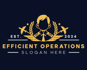 Male Aviation Pilot logo design